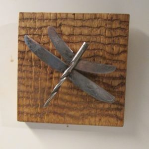 Dragonflies- Dragonfly on Double-Grooved Wood