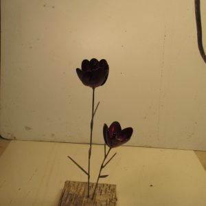 Flowers- 2 Tulips on Birch Base