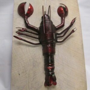 Lobster on Bleached white Oak